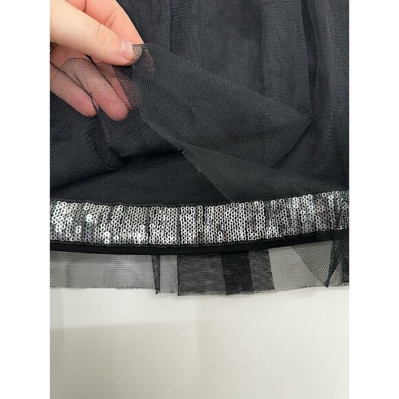 Disney D-Signed Girls Skirt Size XL Black Tulle Sequin Dress Up - Picture 2 of 7